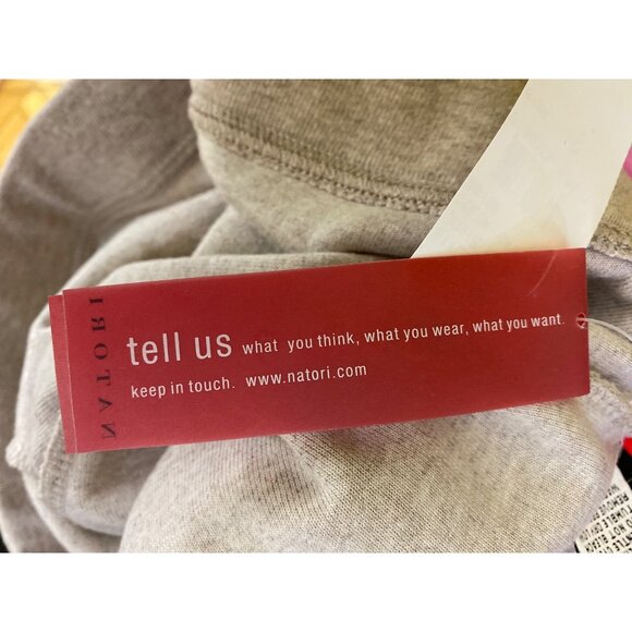 Natori Sport Small Lounge Velour Pants Grey Pink Athleisure Stretch Casual Y2K - Picture 8 of 8